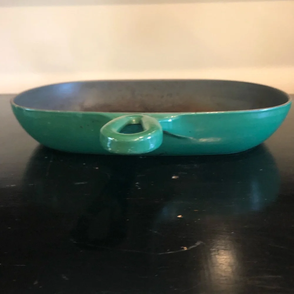 Le Creuset Grill Pan Preowned 26 cm green Very seasoned!!